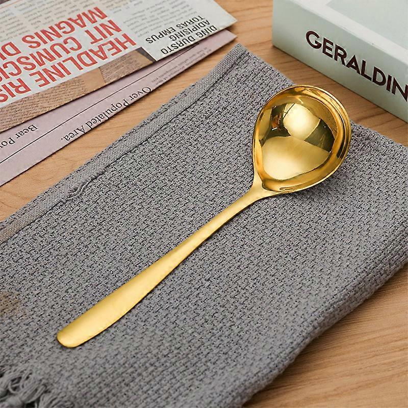 Stainless Steel Ladle Household Tableware Household Spoon Feel Comfortable Long Handle Small Spoon
