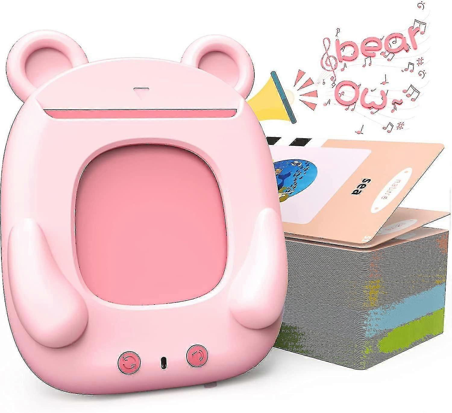 PTトーキングフラッシュカードスピーチセラピー玩具 - 就学前の赤ちゃんの教育玩具、青