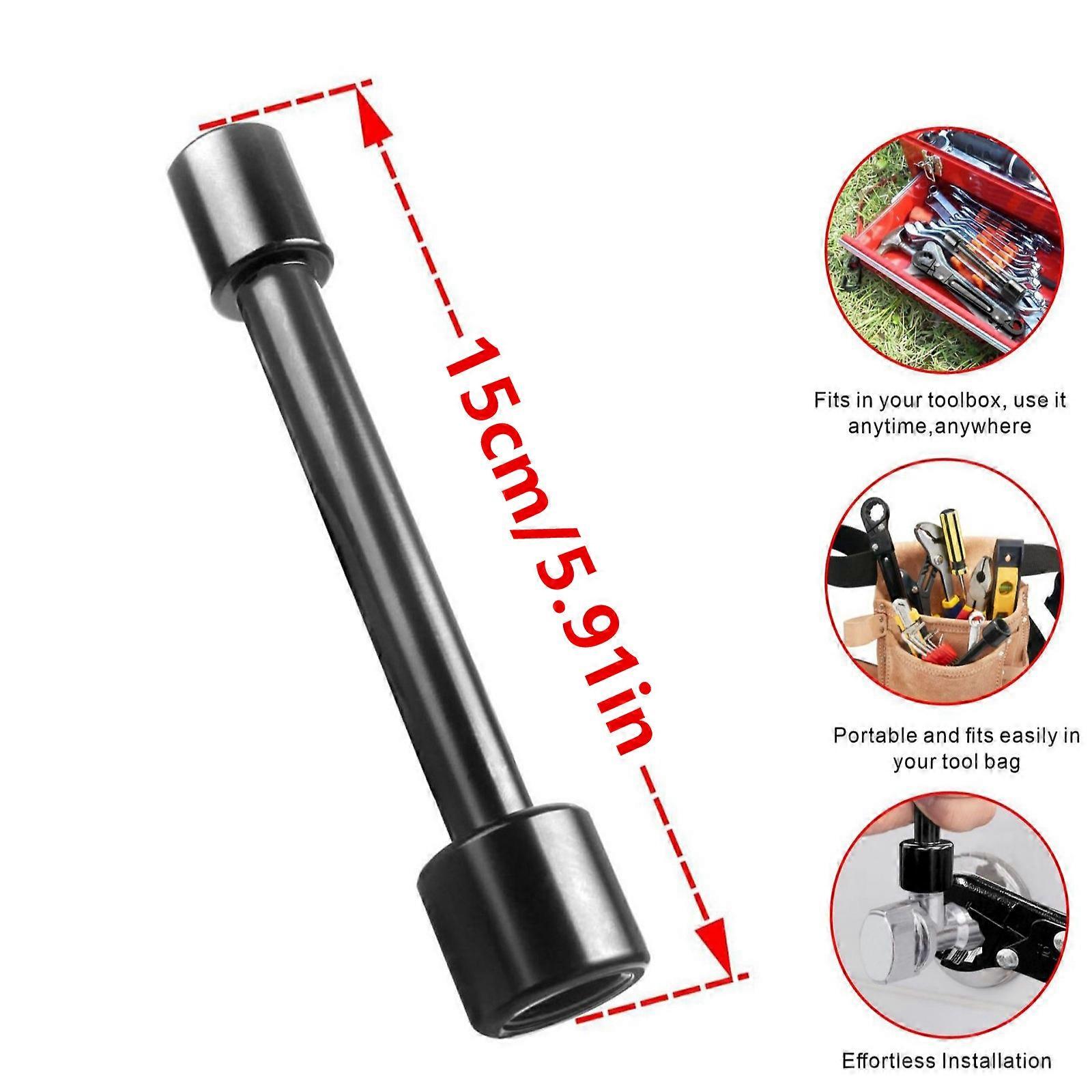 Angle Wrench Set Angle Stop Removal Tool Plated Steel Angle Stop Wrench Double Ended Pipe Wrench for Installing  Grey