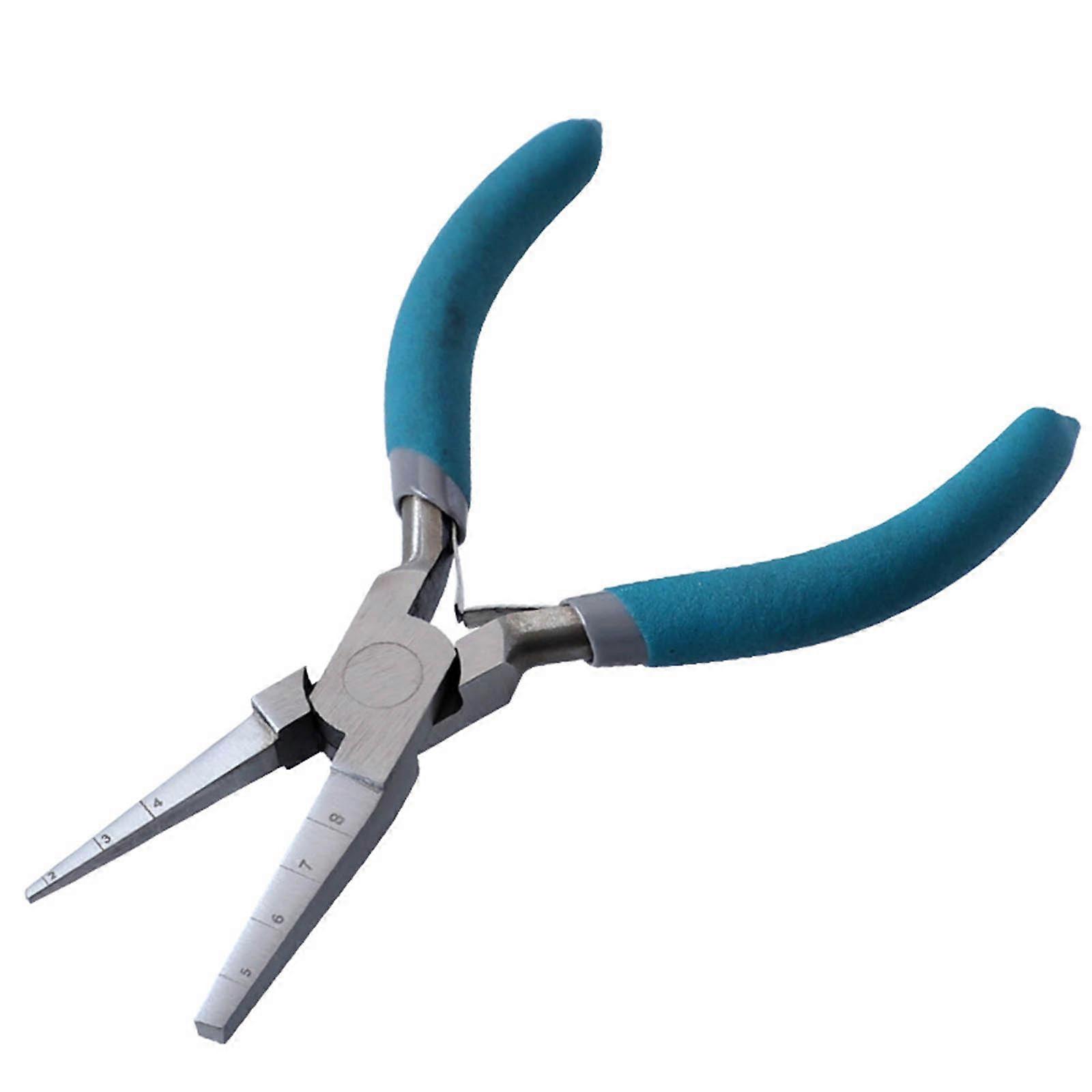 6-Inch Double Round/Double Sided Wire Winding Pliers with Scale DIY Jewelry Pliers Multifunctional Jewelry Tool
