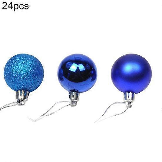24Pcs Christmas Tree Balls Festival Home Party Mall Xmas Hanging Decor Ornament