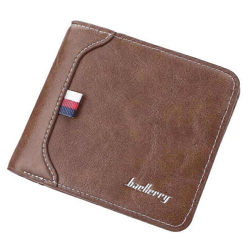 Baellerry Short Wallet Tri-fold Horizontal Coin Purse For Men