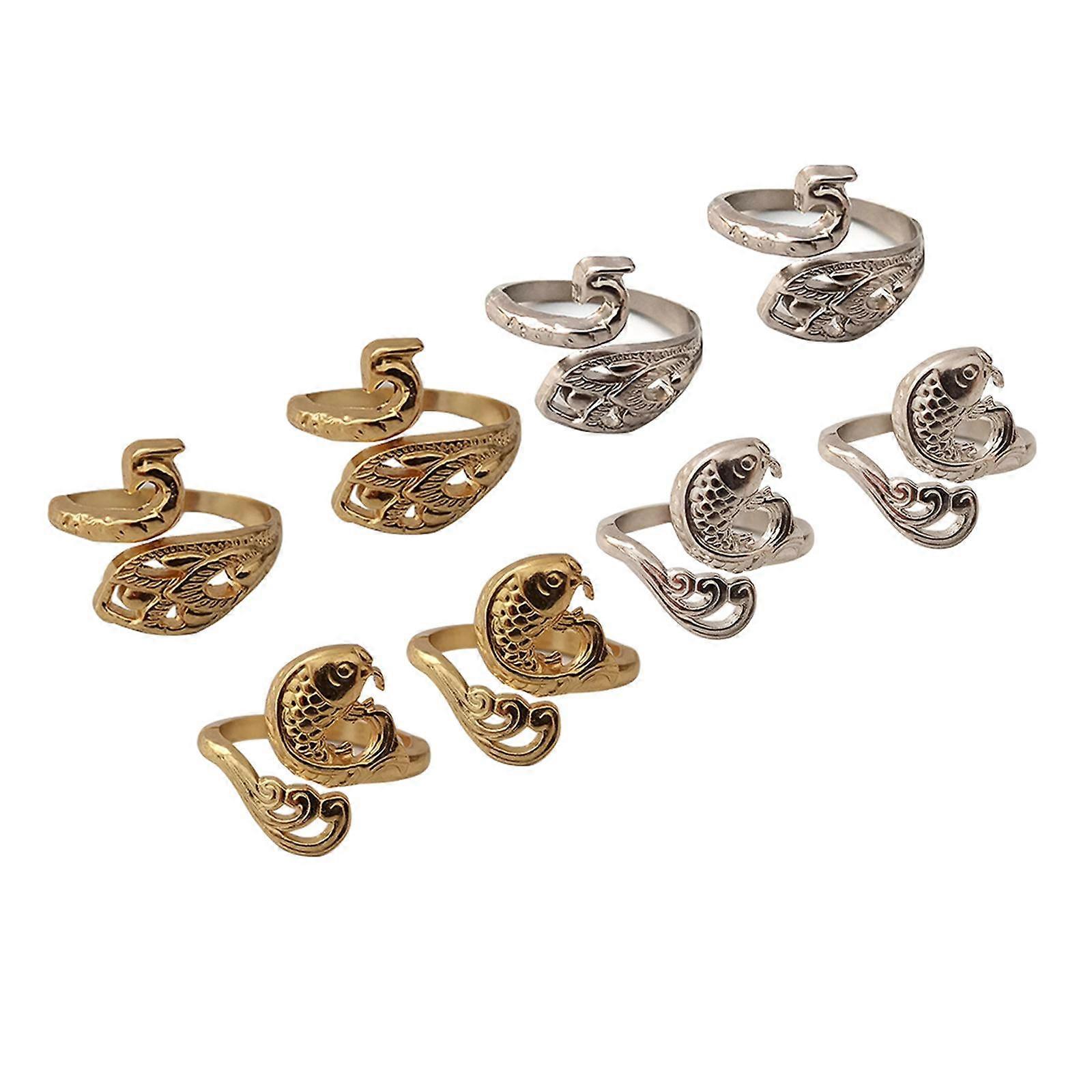 8x Rings Adjustable Knitting Loop Crochet Sewing Accessories Clothing Guide