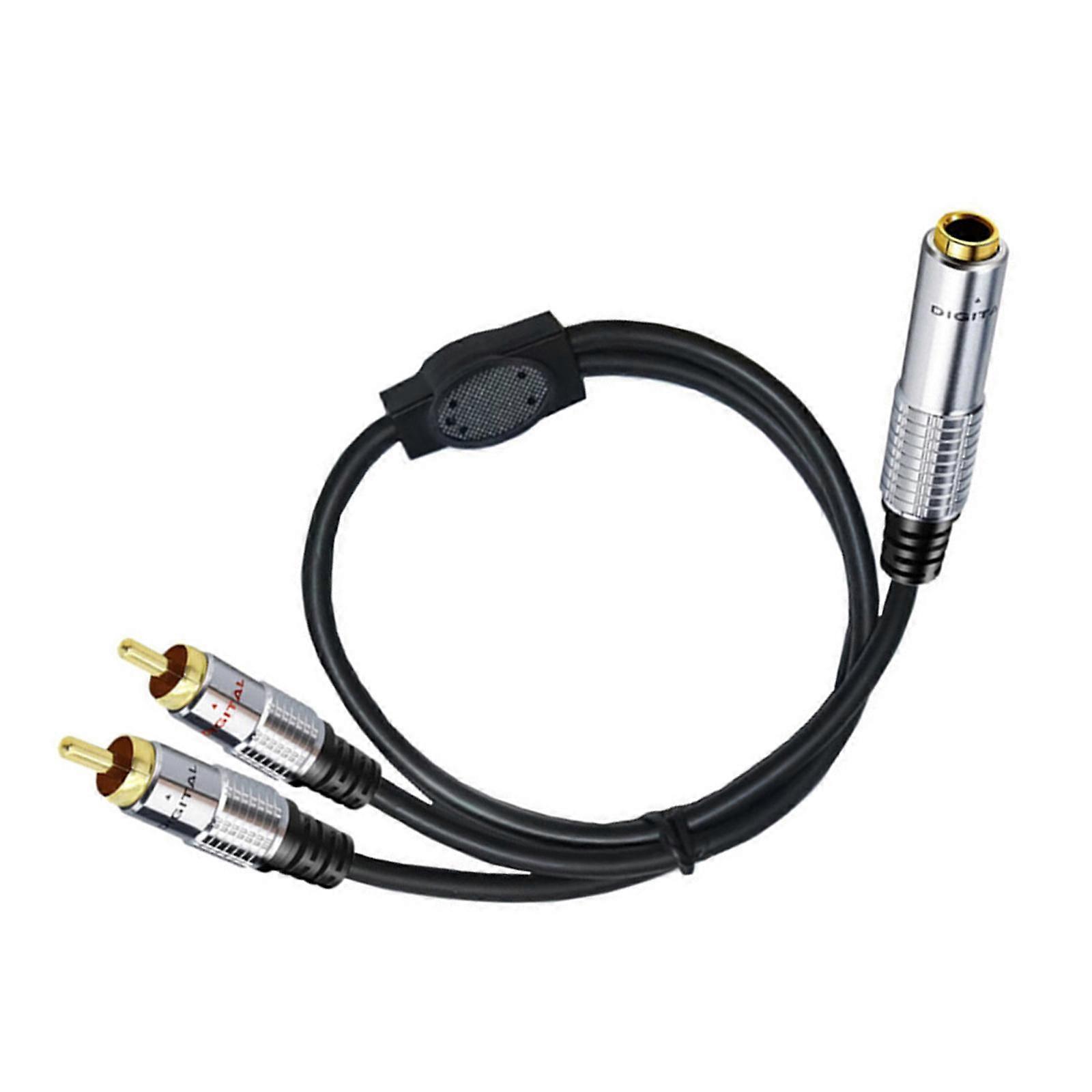 Audio Speaker Y Adapter Splitter Cable Black Versatile Professional Efficient