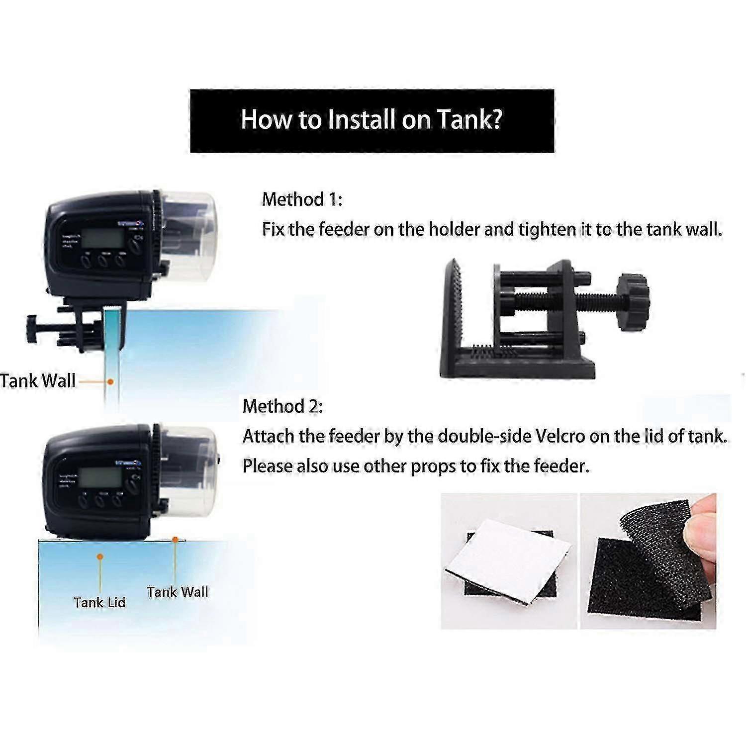 Automatic Fish Feeder, Digital Aquarium Fish Feeder Fish Tank Pond Auto