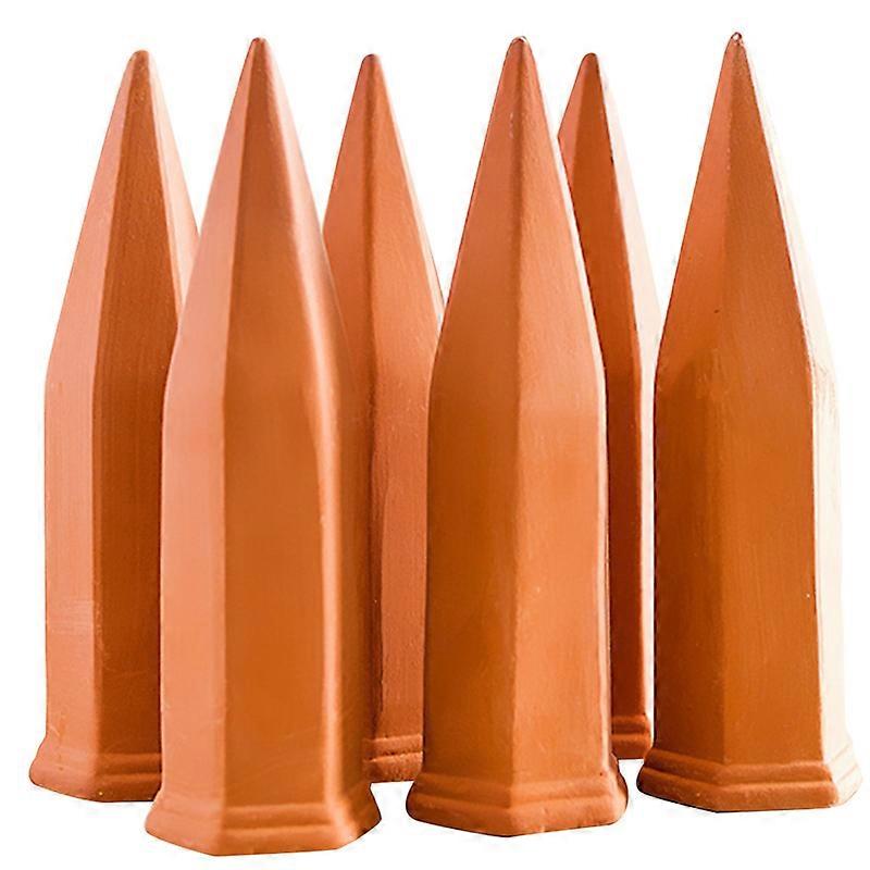 6Pcs Ceramic Plant Terracotta Self Watering Plant Watering Devices