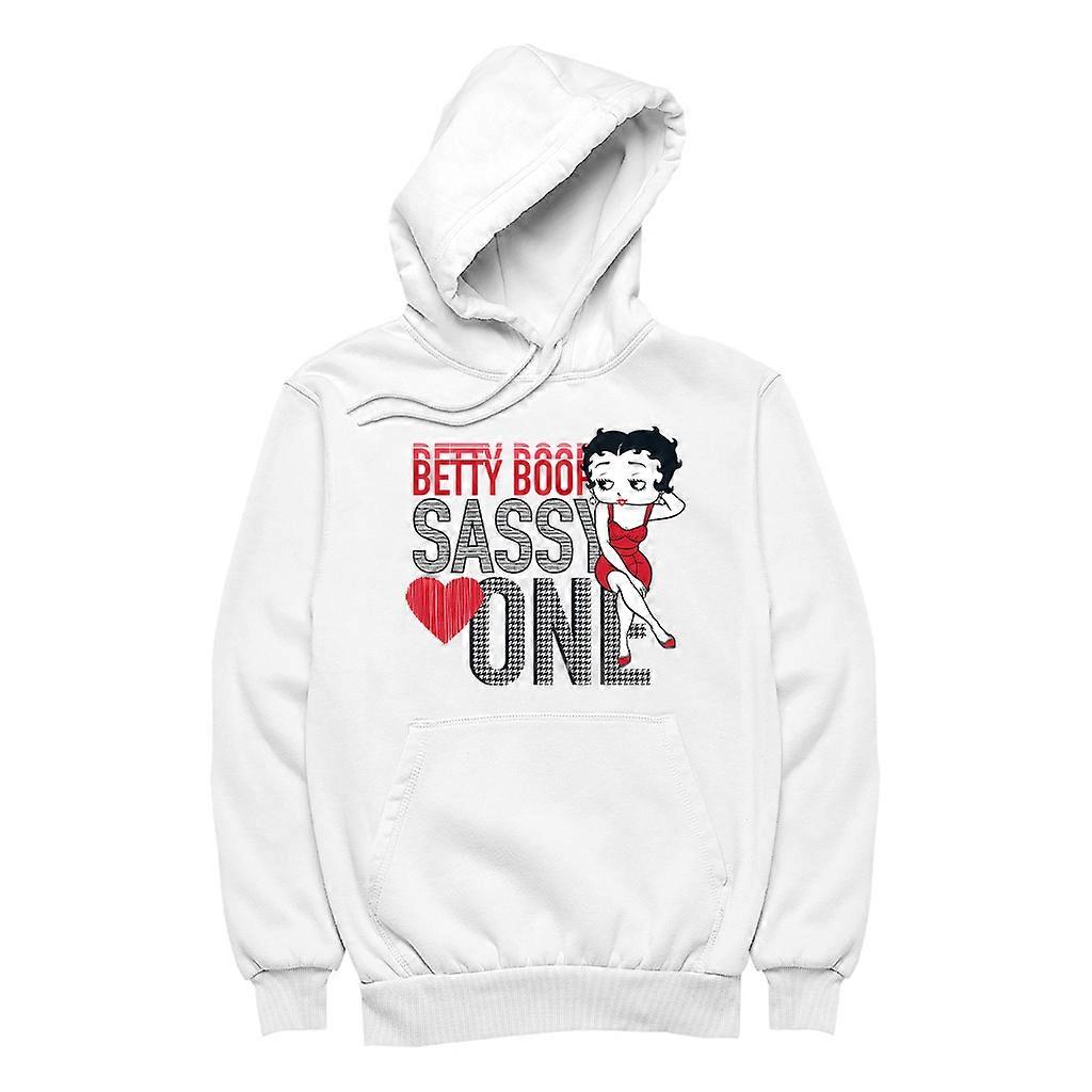Betty Boop Sassy One Houndstooth Pattern Women's Hooded Sweatshirt