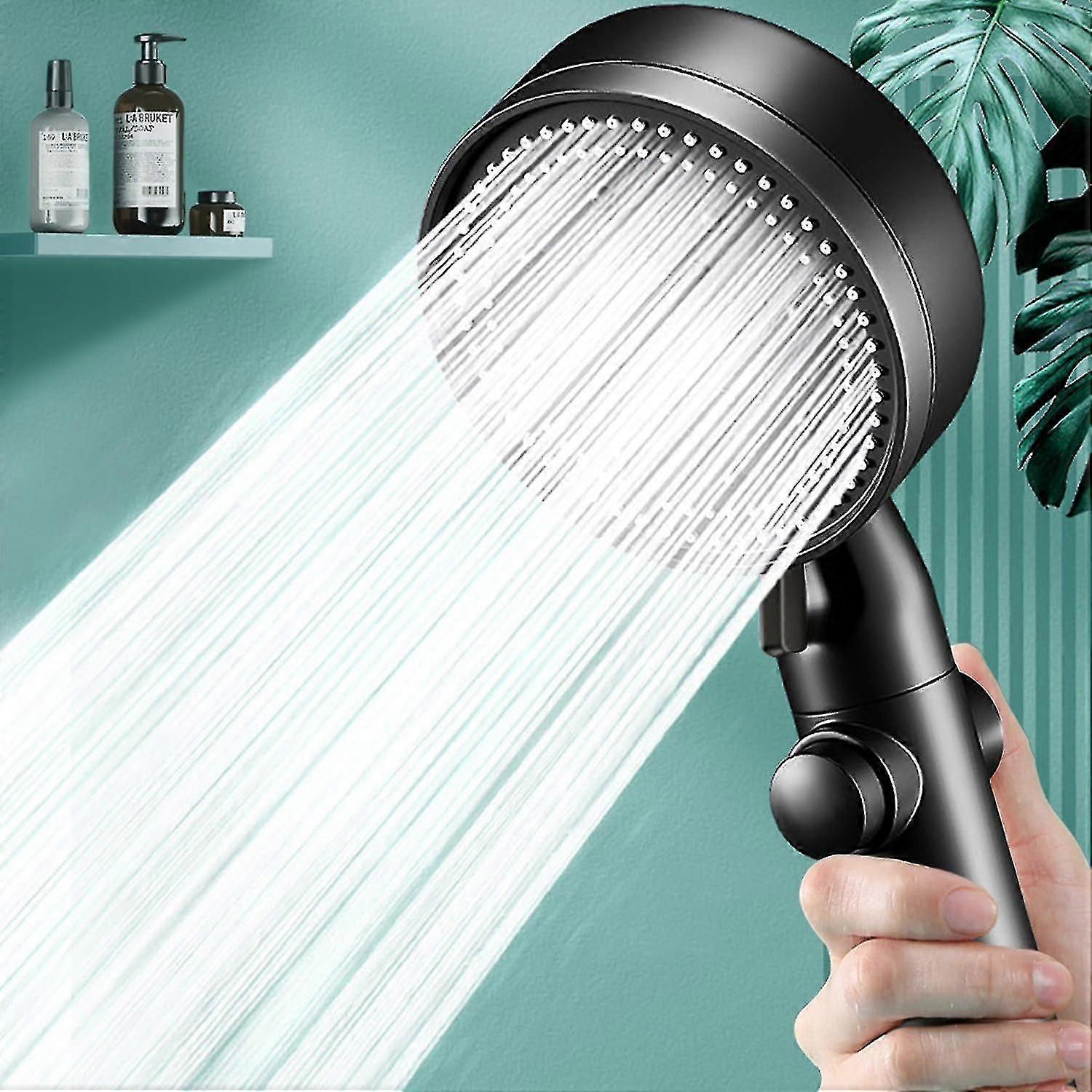 5 Functions Shower Head Shower Head With Handheld High Pressure-full Body Coverage Powerful Rain Hard Water Softener Filtered Shower Head, 5 Spray Mod