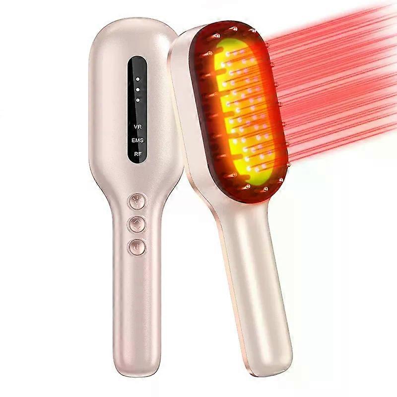 Pente de Crescimento de Cabelo Pente de Massagem de Vibração EMS Cuidados com o Couro Cabeludo Pente de Crescimento de Cabelo de Luz Vermelha e Azul