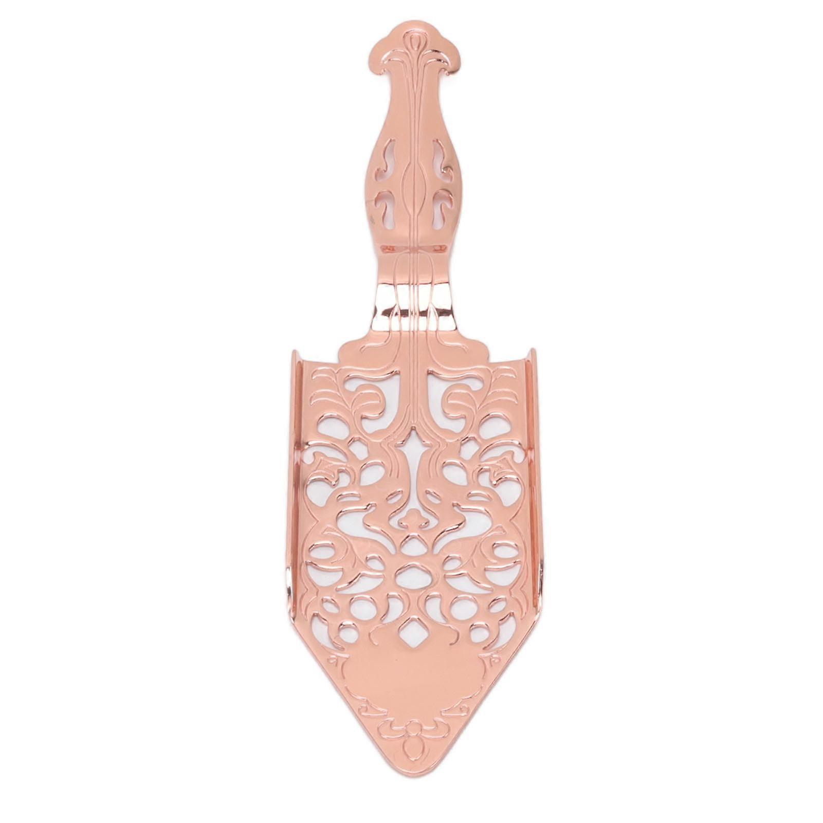 Cuillère à absinthe vintage creuse en acier inoxydable, motif absinthe, pour cocktail, verre, filtre, or rose