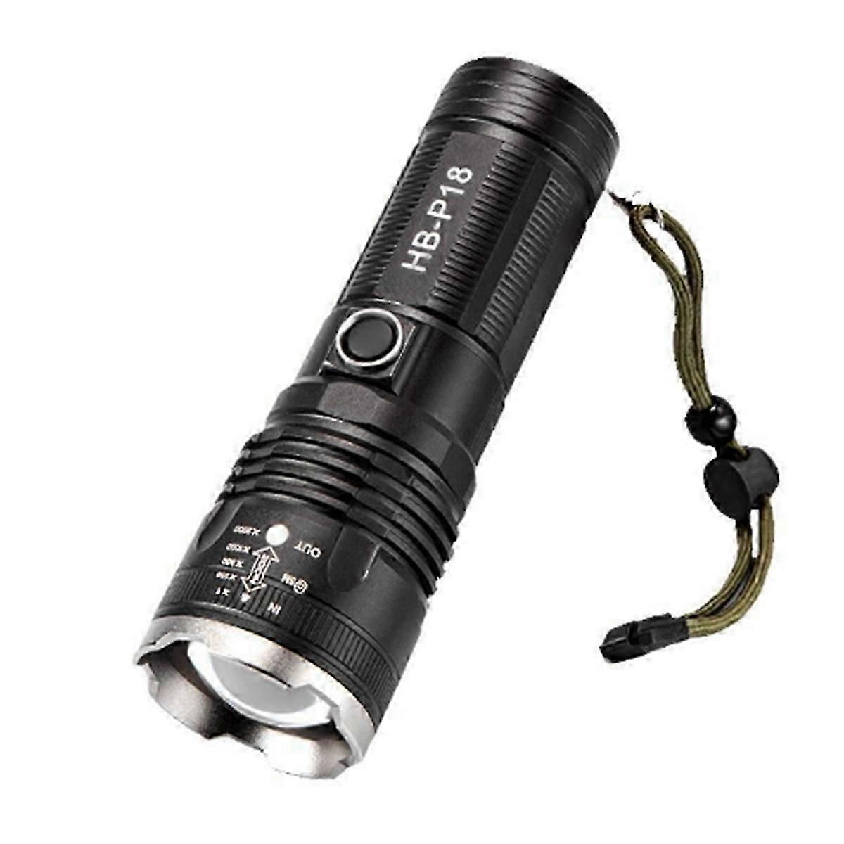 Portable Outdoor LED Flashlight - Long-Range, Zoom, Waterproof, Emergency