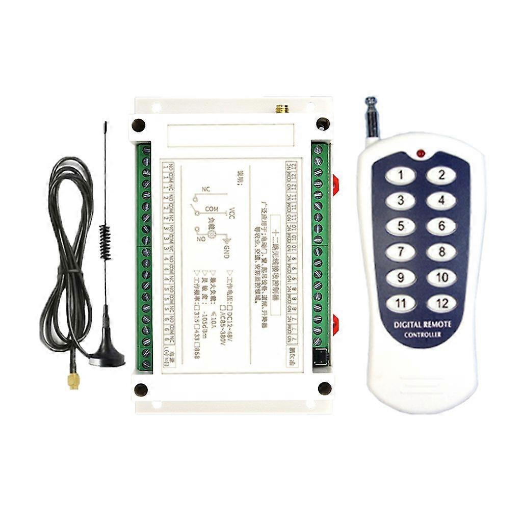 12CH Wireless Remote Control Switches Relays Receiver Module RF Transmitter