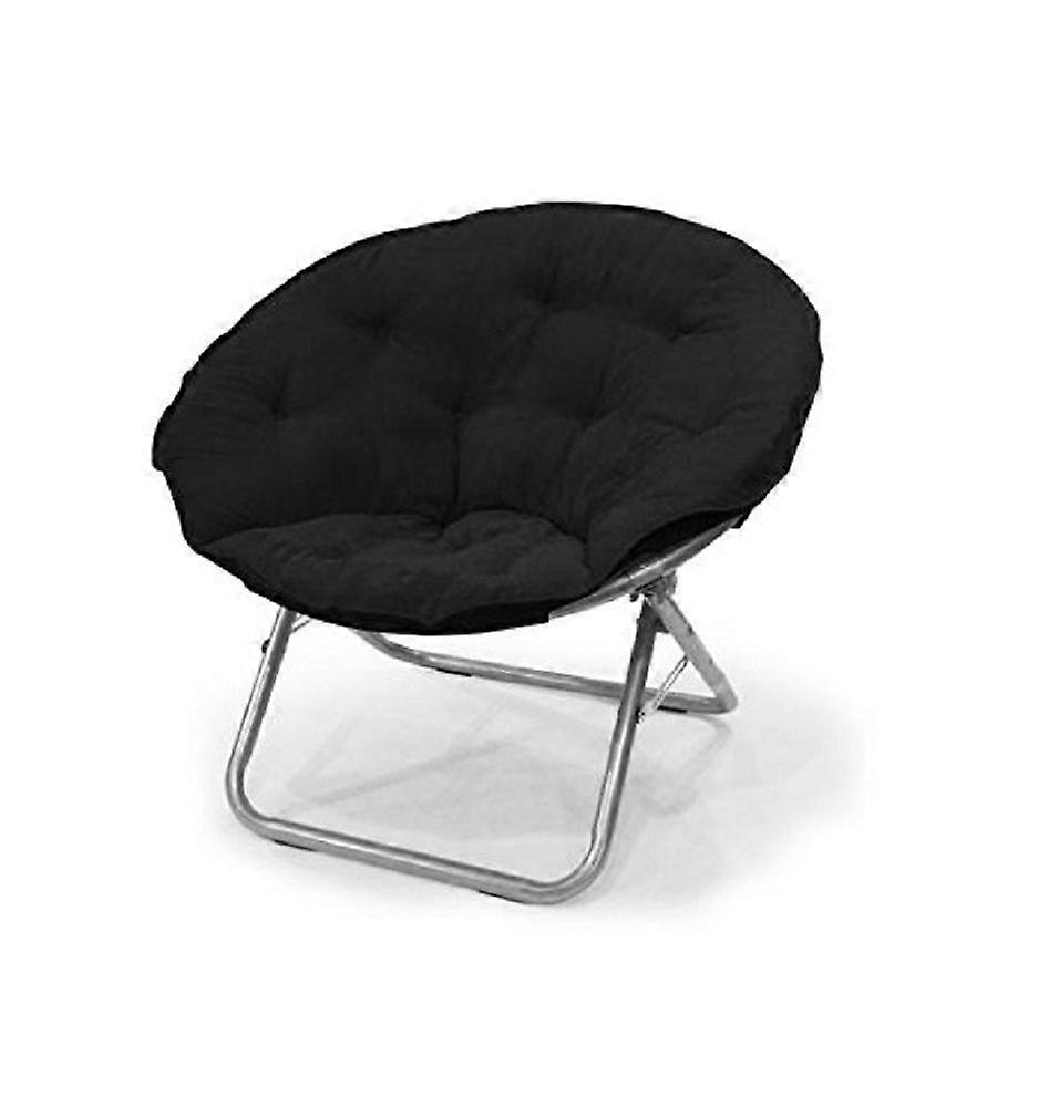 Microsuede Foldable Saucer Chair for Indoor Use 27D x 32W x 29.5H in