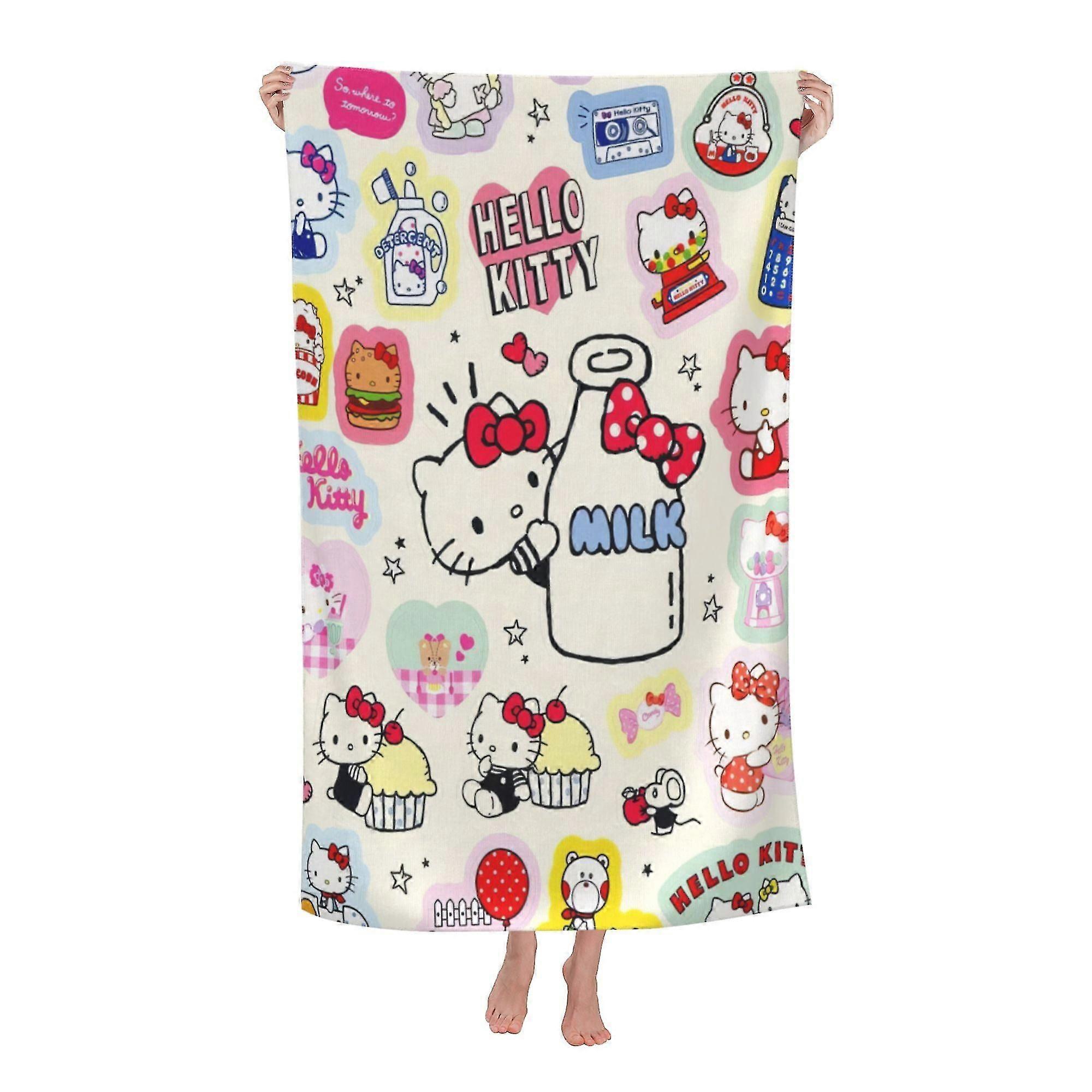 Hello Kitty Beach Towel, Large Microfiber Bath Towel #wwom