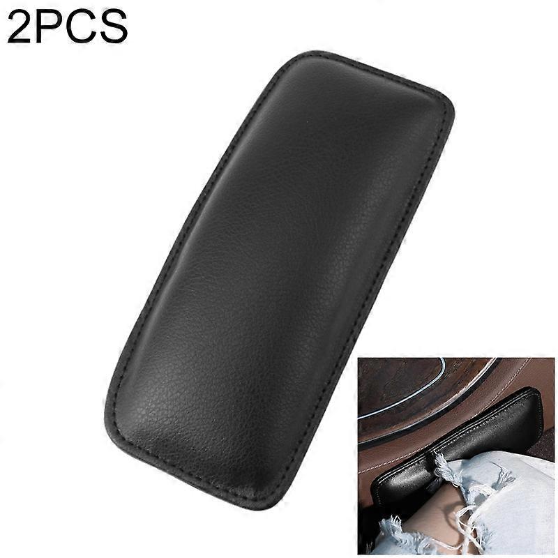 2 PCS Car Non-slip Soft Floor Protector Carpet Floor Mat Knee Bolster First Layer Cowhide