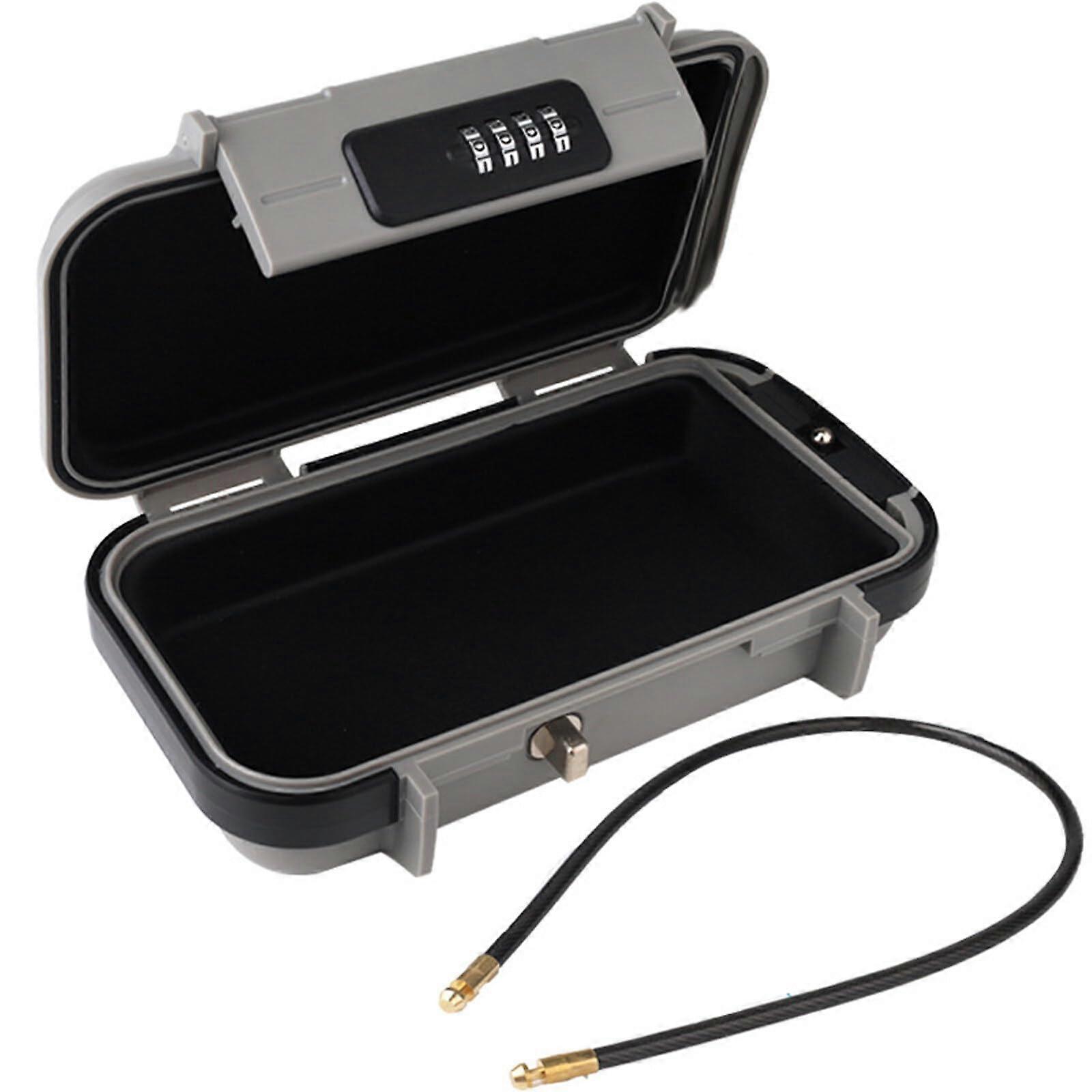 Mini Travel Lock Box - Waterproof Coded Security Box with Removable Rope for Car, Dormitory, Beach, Hotel Use