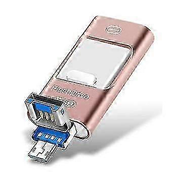 Flash-Laufwerk für Iphone 128 GB, 4-in-1 USB C-förmiger Memory Stick, Fotostick Externer Speicher USB-Stick für Iphone Ipad Android Computer gut