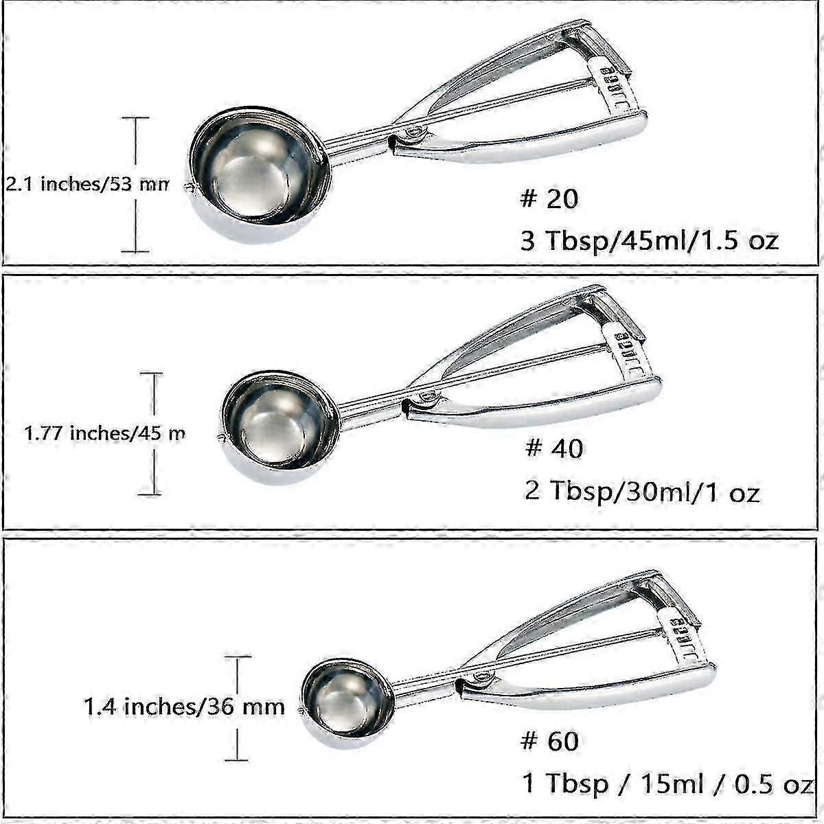 Fayomi Scoop Set - Piccolo/1 Cucchiaio, Medio/2 Cucchiaio - Gelato