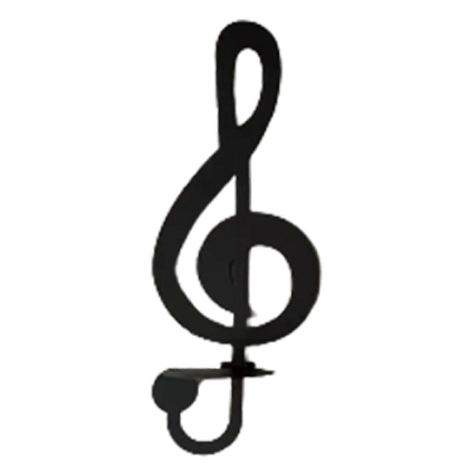 Iron Music Note Candle Holder Black Music Theme Notes Rack