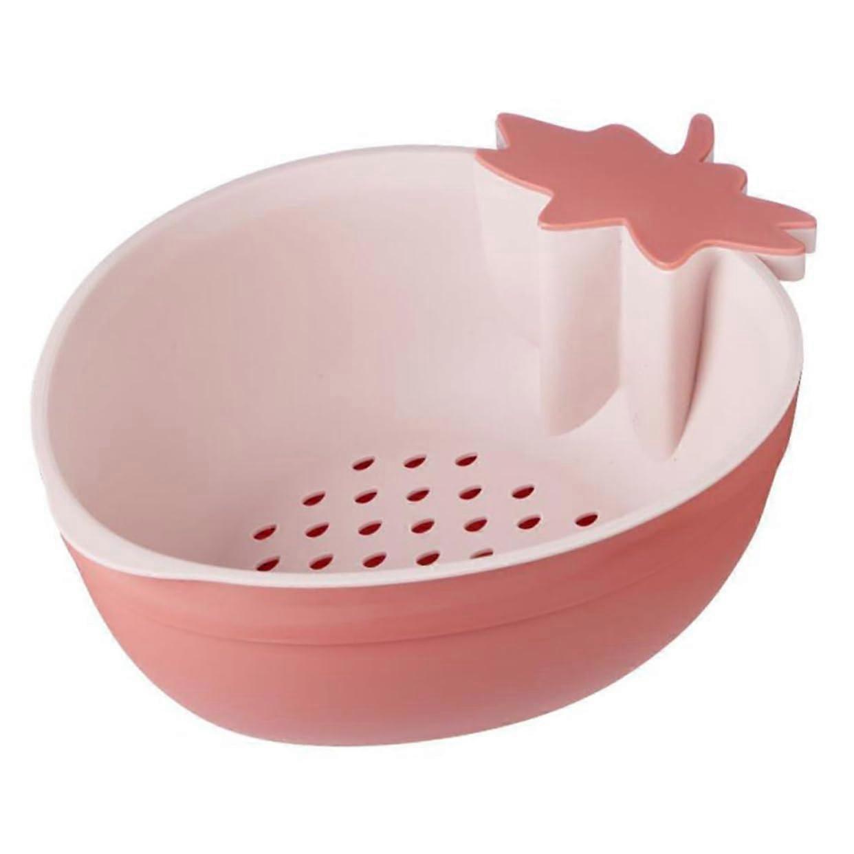 Home Kitchen Drain Basket Fruit Vegetable Storage Plastic Basket Washing Bowl Strainer for Draining Ring