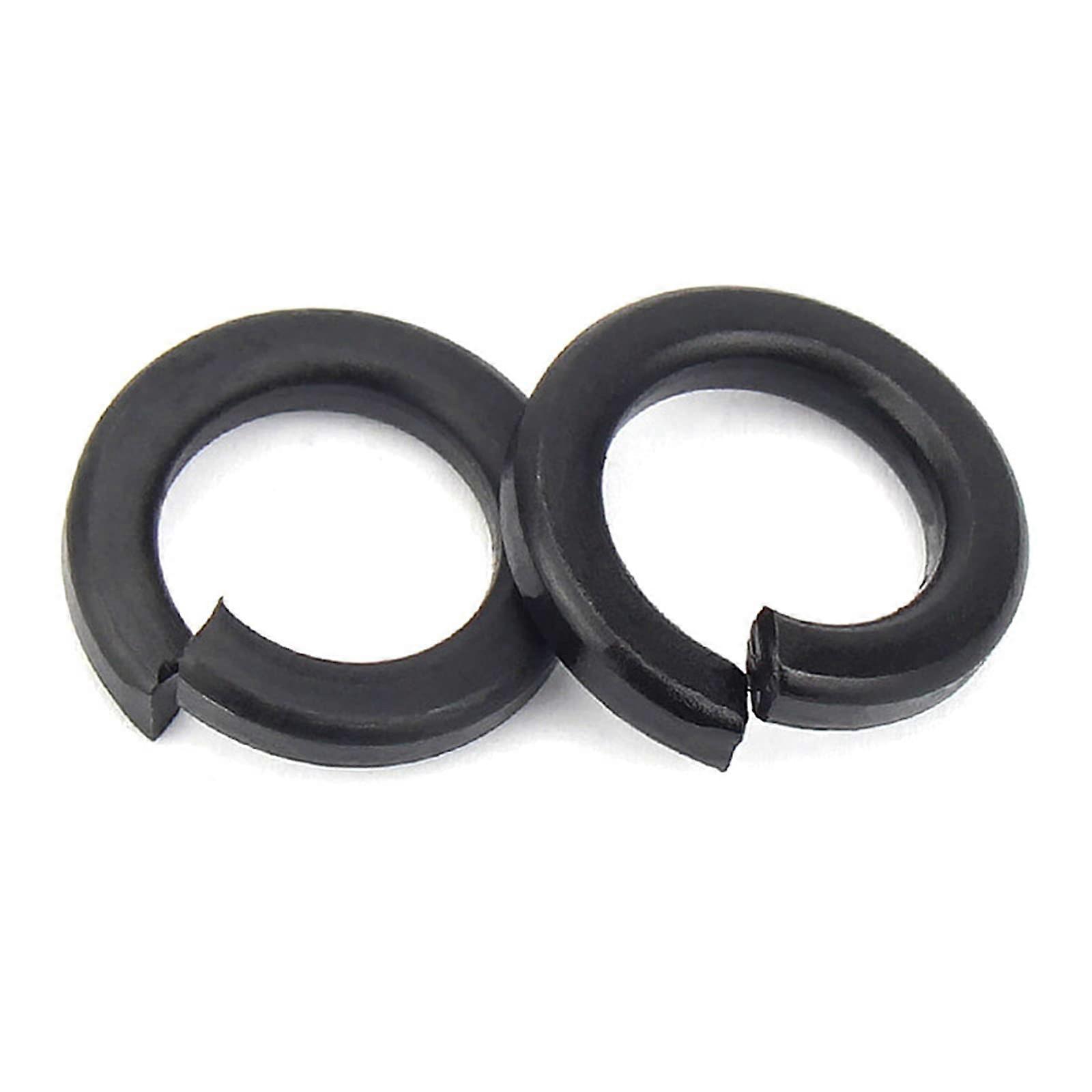 Split Lock Washers,2-100 Pcs Black Stainless Steel Spring Washers M1.6-M20 Split Lock Elastic Gasket, M1.6(100Pcs) (Color : As Show, Size : M4(50Pcs))