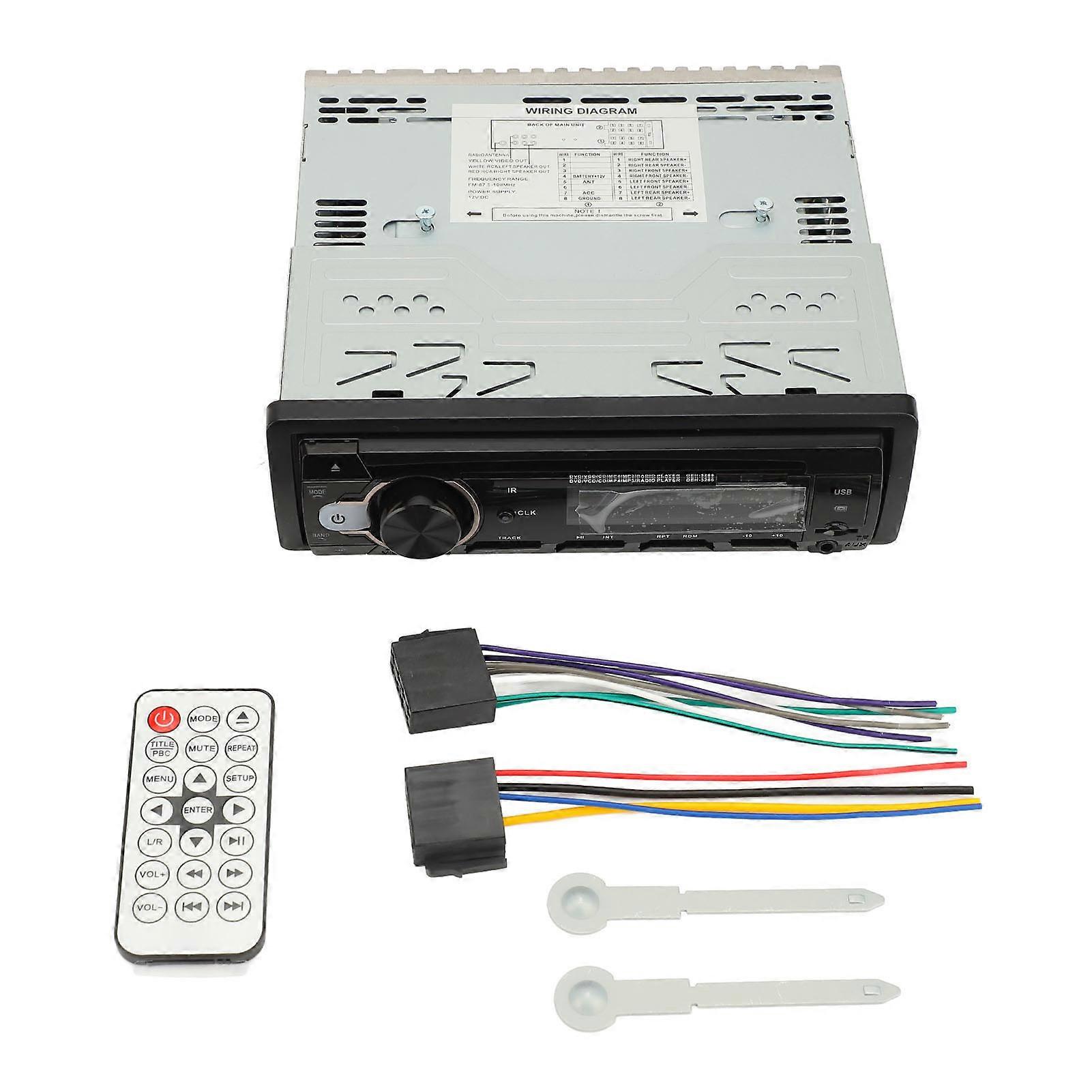 Radio Stereo DVD HD Sound Quality Stable Connection Bluetooth 5.0 USB 2.0 MP3 Player Universal for Car