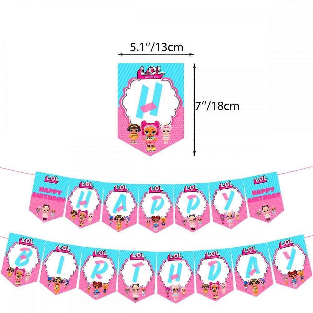 Doll theme Party Decorations Include Happy Birthday Banner