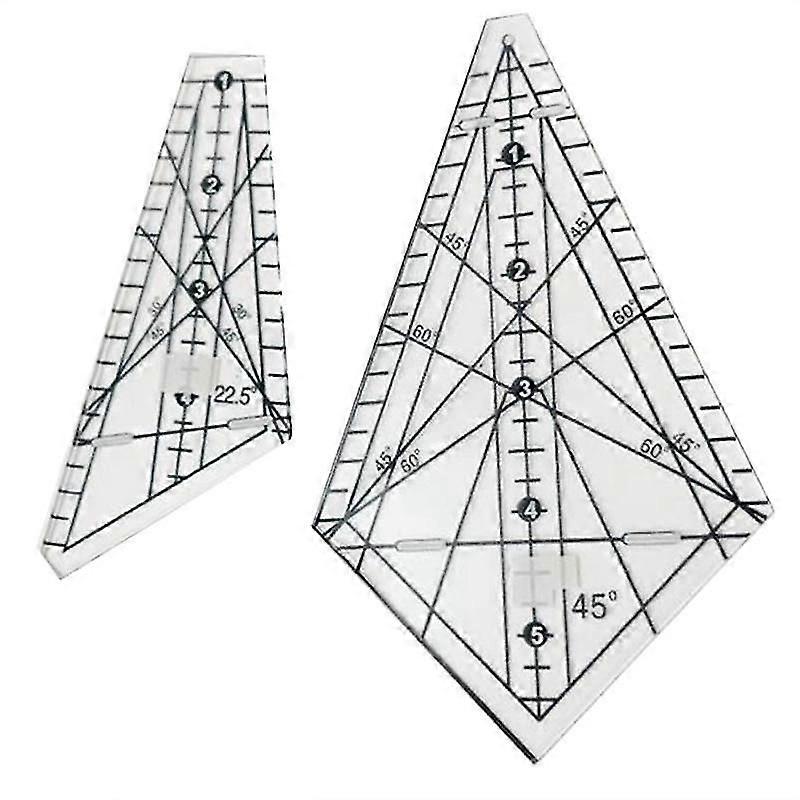 Acrylic Sewing Patchwork Ruler Squedge 22.5/45 Sewing Template Ruler Patchwork Quilting Ruler DIY Sewing Stencil Tool