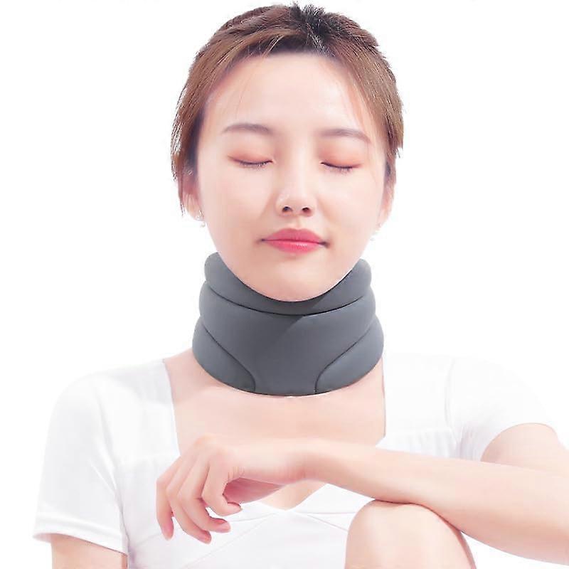 Neck Brace for Head Down and Neck Forward Tilt Correction, Adjustable Cervical Support Sleeve, Black Therapy Device