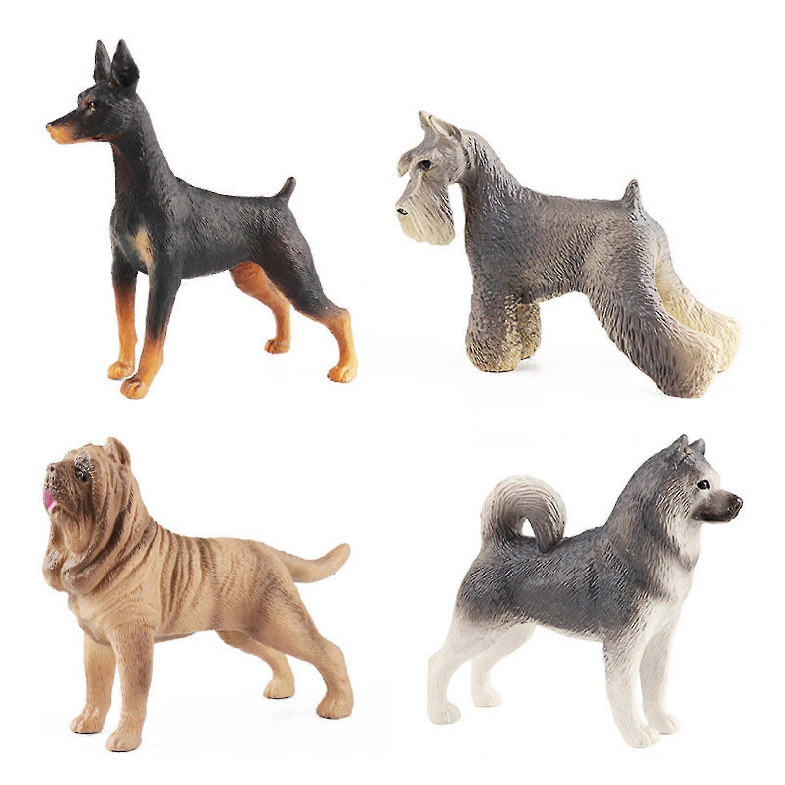 Puppy Statue Desk Ornaments Display Widgets Husky Samoyed Figurine for Home Garden Yard Display Widgets Dog Model