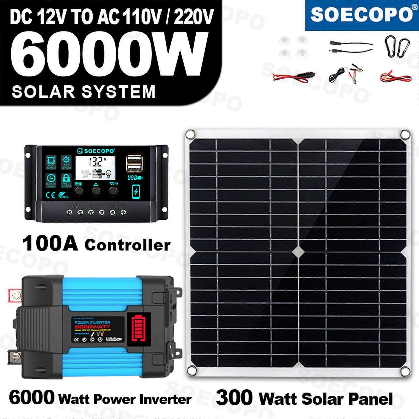 300W solární baterie Komplettpaket Mono Solarmodul Solar Set Inselanlage WohnmobilZA