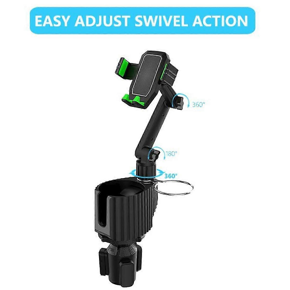 Car Cup and Phone Holder - 3-In-1 Car Cup & Phone Holder with 360 Rotation, Multi-Function Car Cup
