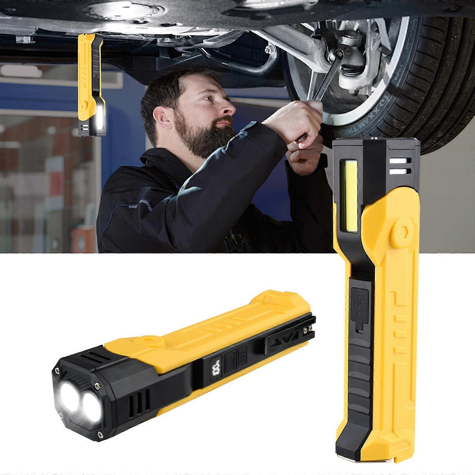 Rechargeable Work Light 2600mAh Portable Magnetic Light With Swivel Head And Magnetic Base 7 Modes Hook For Car Repair