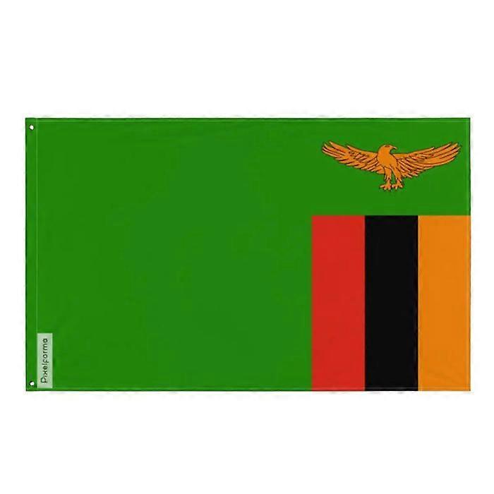 Flag of Zambia – 64 x 96 cm – Polyester – Iron eyelets – Durable