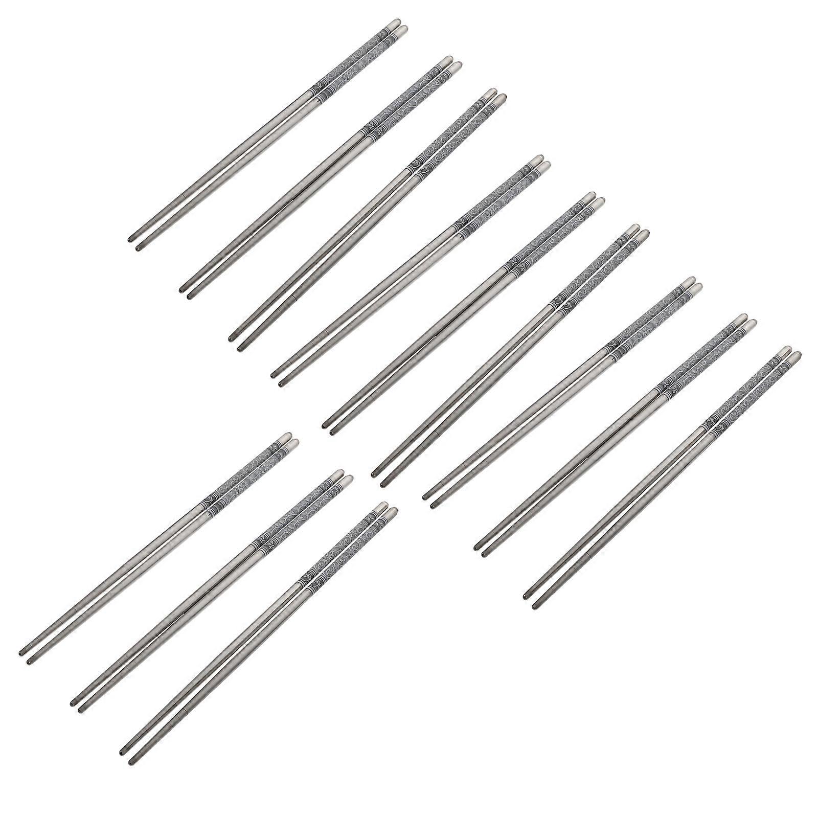 Stainless Steel Chopsticks with Heat Insulation and Antiscalding Design for Home Use 12 Pairs Assorted Color