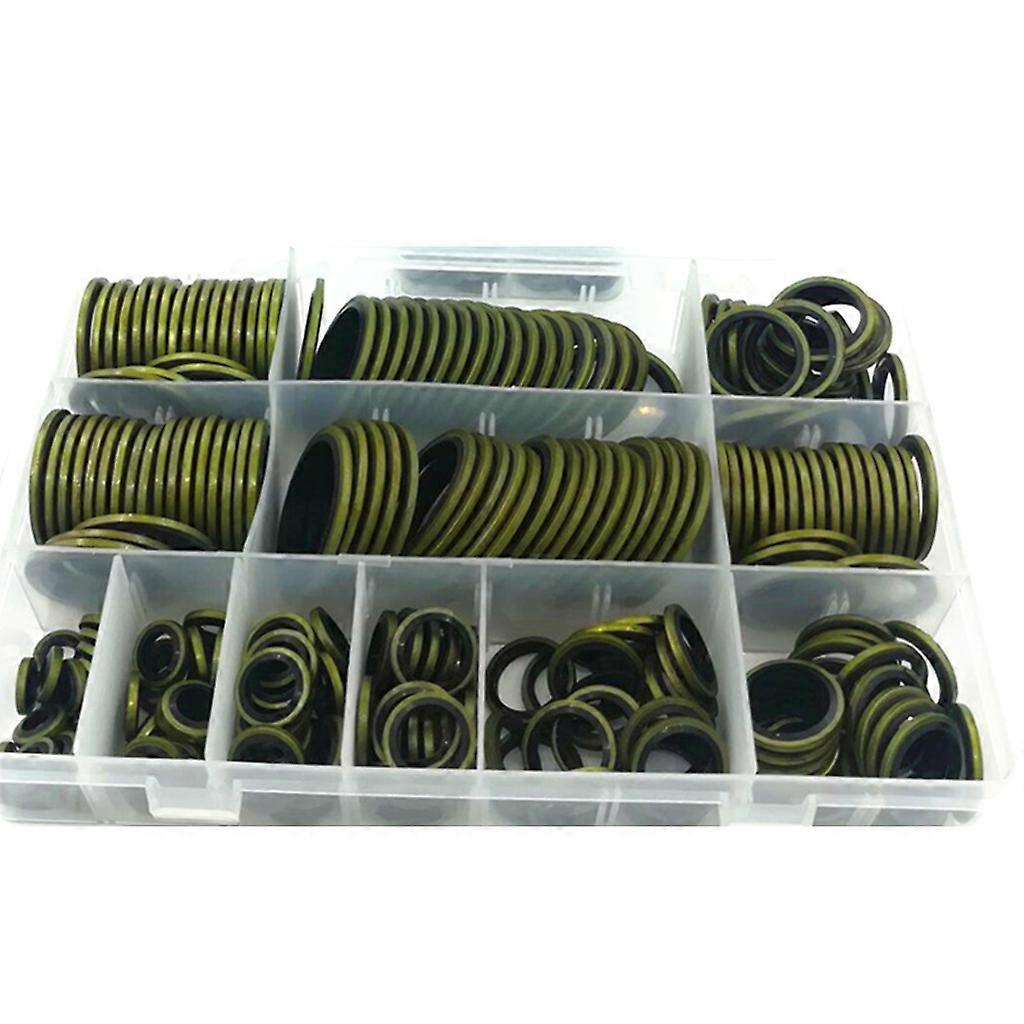 240pcs Simple Installation & Convenient Use box High Press Hydraulic Rubber Oil Pipe Seal Gasket Kit Multicolor