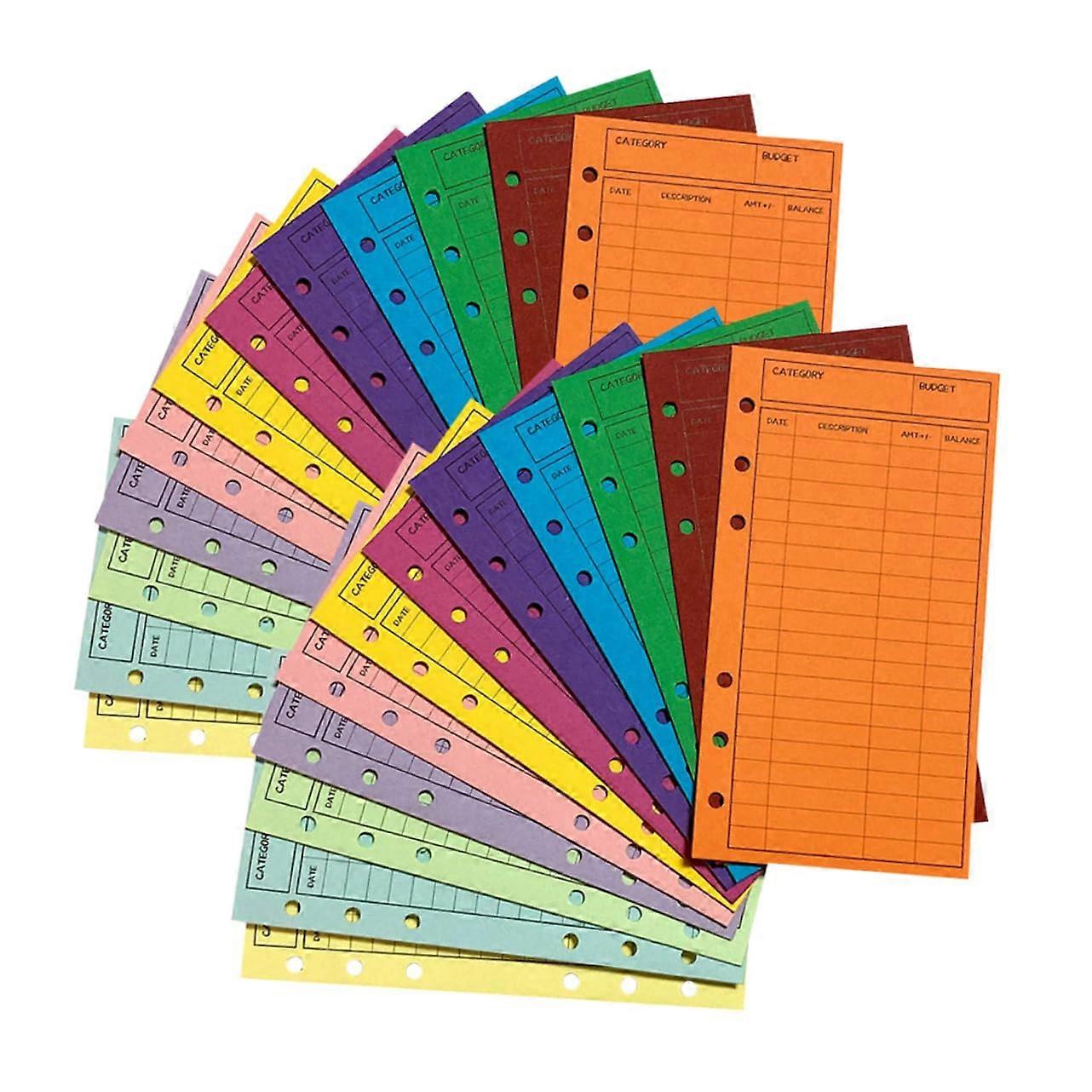 Cards Binder 24-Piece Cash Envelopes, Expense Tracking Sheets, For Home Office Budgeting