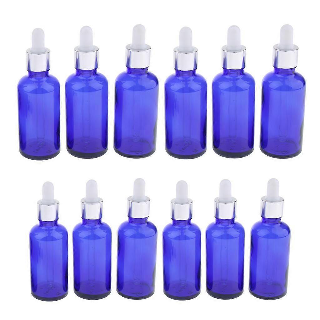 12Pcs Liquid Storage Bouteilles en verre Compte-gouttes avec bouchons blancs / Rechargeable