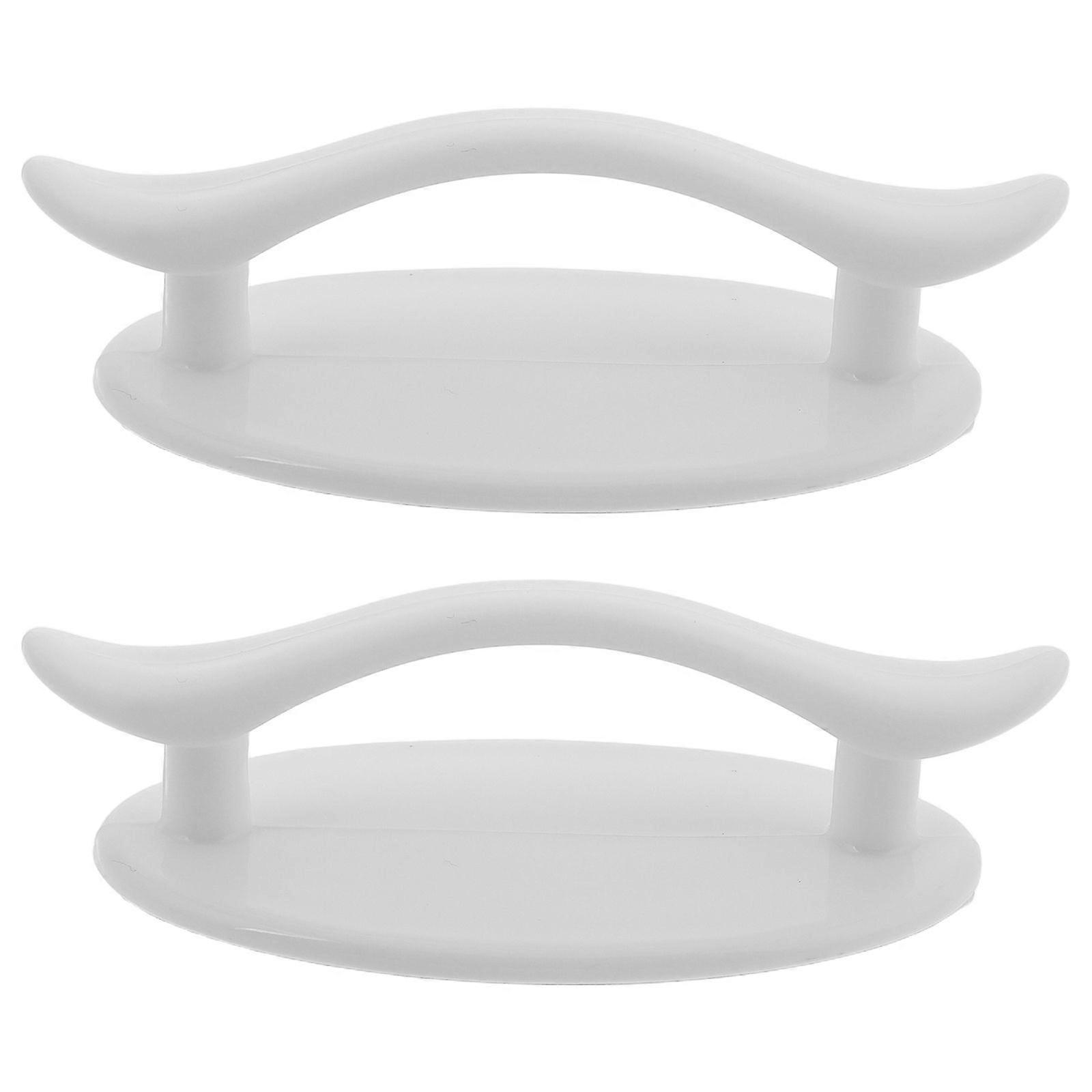 2pcs Adhesive Door Pulls For Bathroom And Kitchen Stick On Knob For Glass Door Plastic Push Pull Handle For Elderly Self Stick Push Pull Helper
