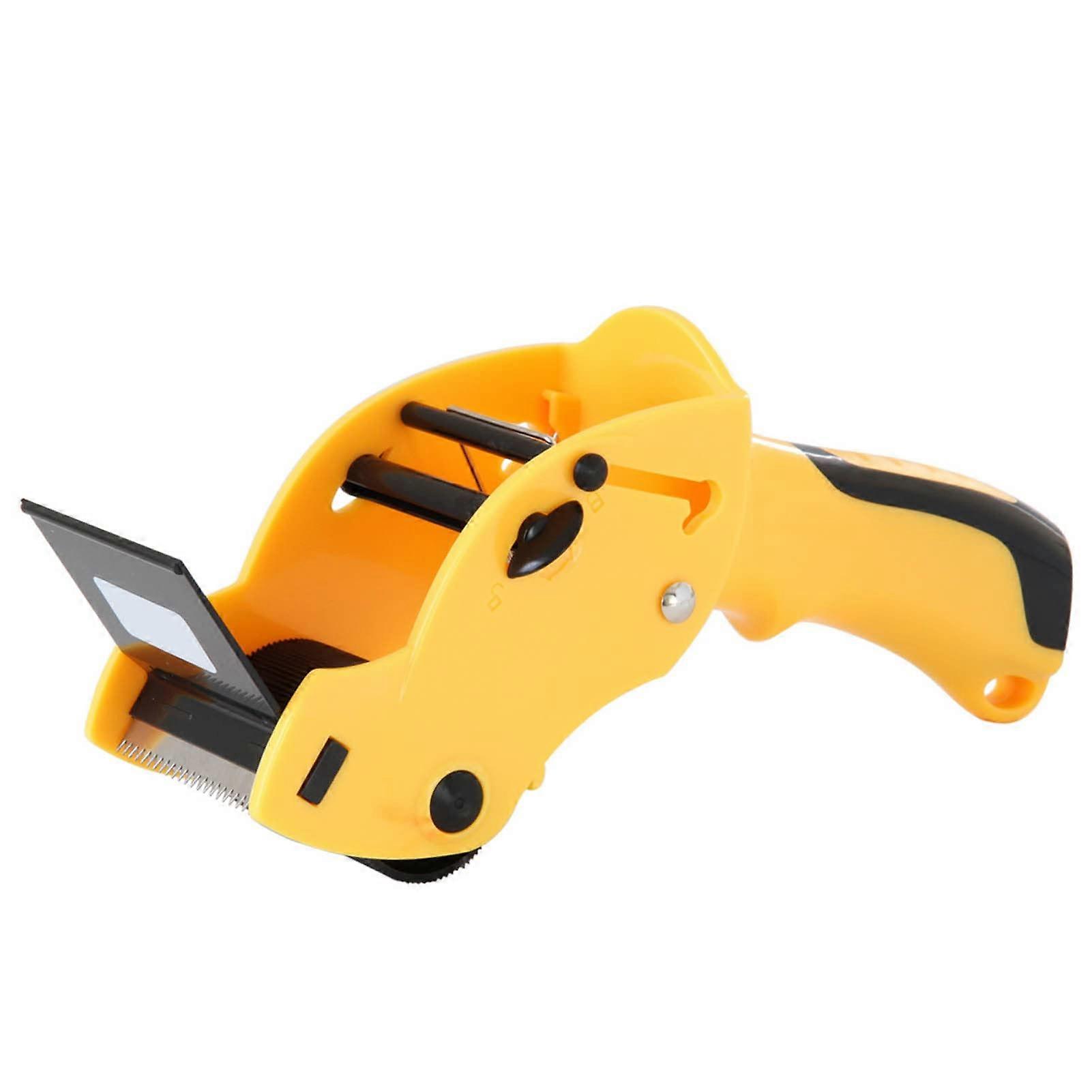 Packaging tape dispenser gun, tape roller with clean cut, 3point structure packaging tape cutter for sealing and storing moving boxes.