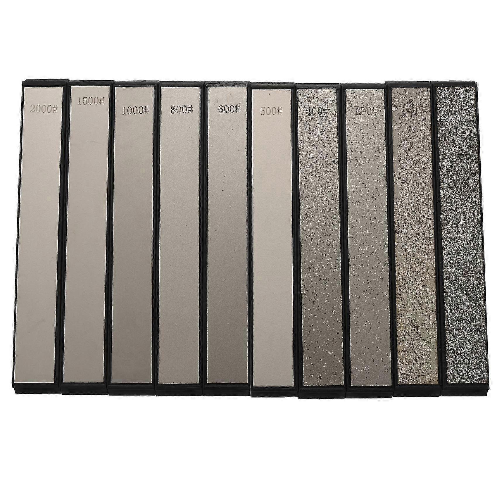 10pcs diamant pierre à aiguiser couteau ensemble pour l’affûtage des bords