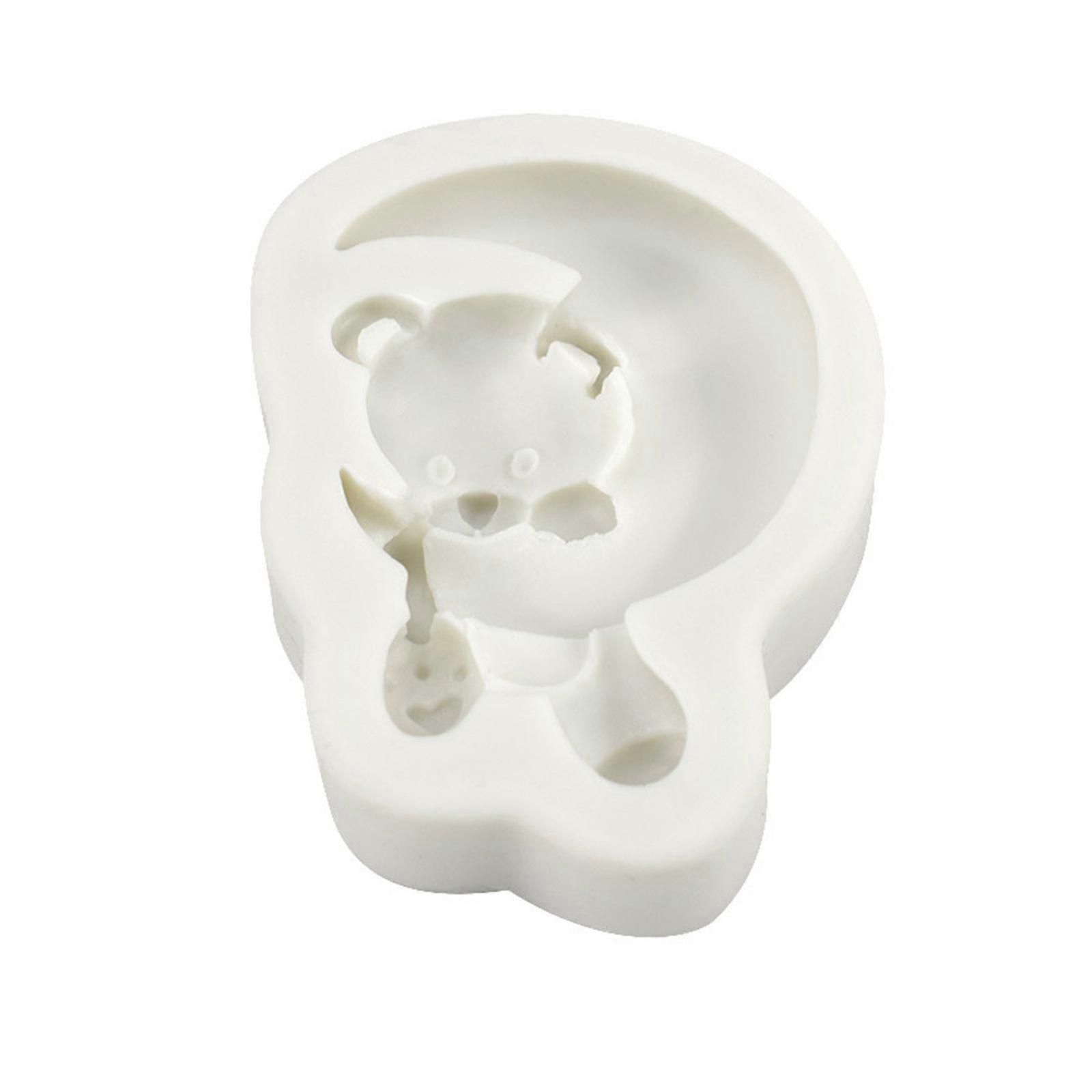 Chokladprylar DIY 3D-modellering Månbjörn Tecknad Bakform Silikon Material Form Kakfondant Choklad Bakformar Flerfärgad