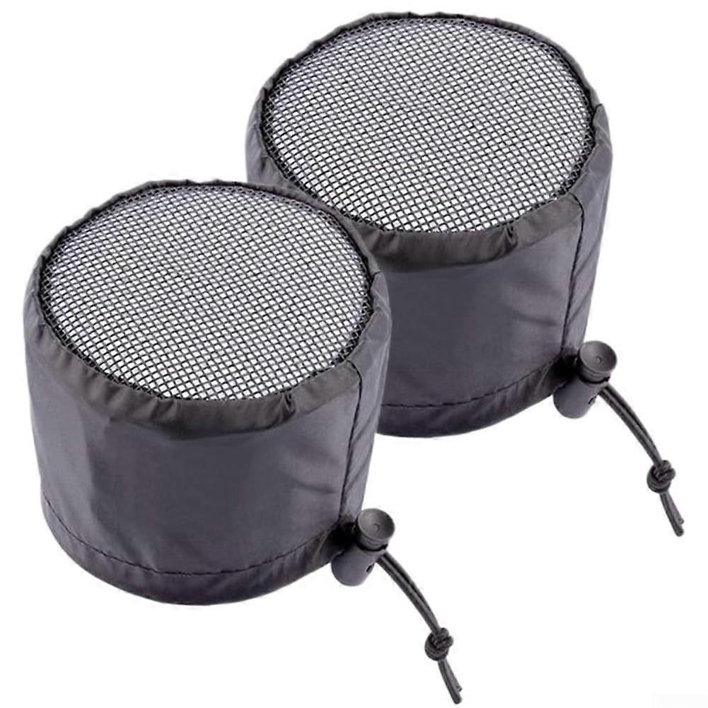 2 x Grow Tent Filters with Elastic Band and Buckles for Dust Cover and Ventilation (4') 4in