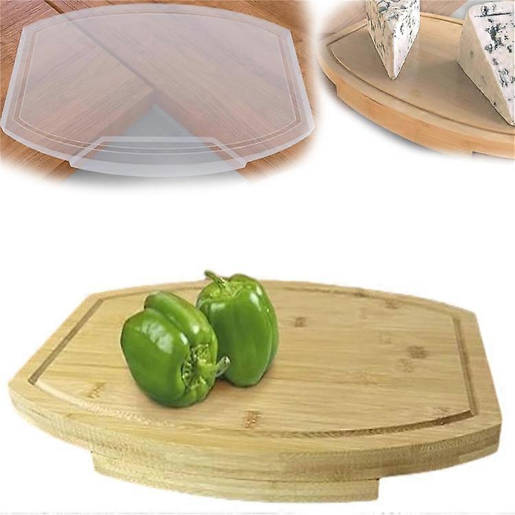 Corner Cutting Board for Kitchen Countertop Space Saving Bamboo Wood Corner Chopping Block (BPA Free, No FDA)