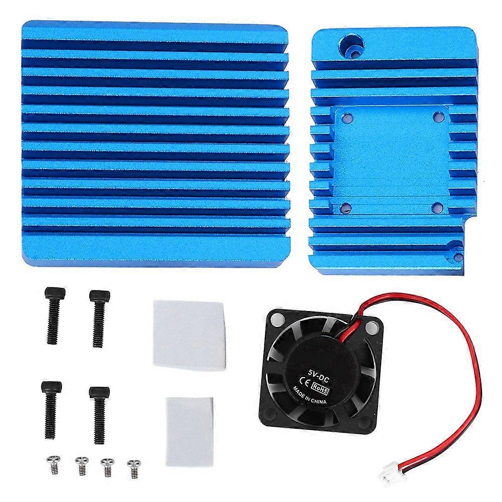 高品質のアルミニウム合金NanoPi R2Sブルーファンケース付き