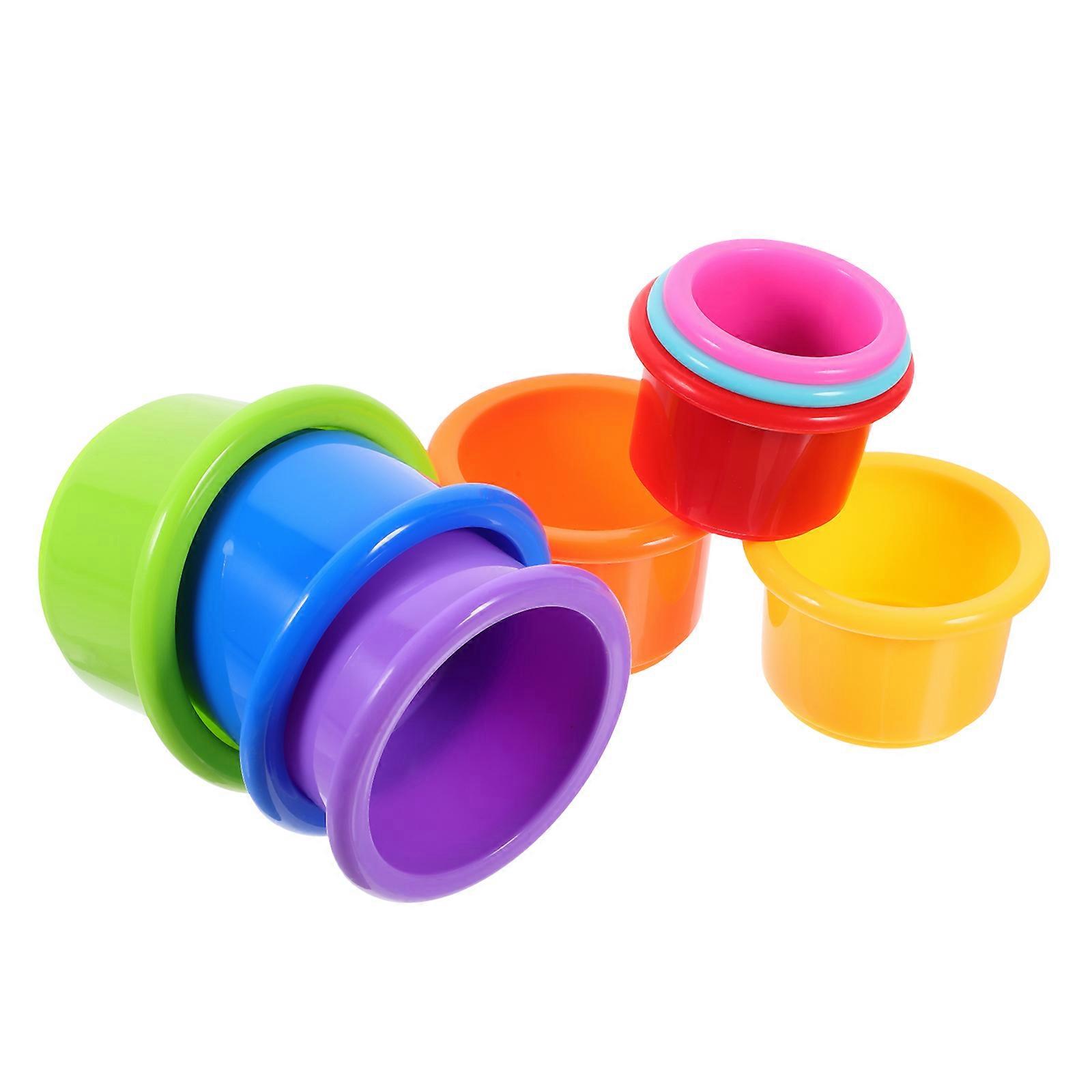 8pcs Rabbit Nesting Cups, Food Grade Plastic Playthings for Stacking, Treats & Pet Interaction Enrichment