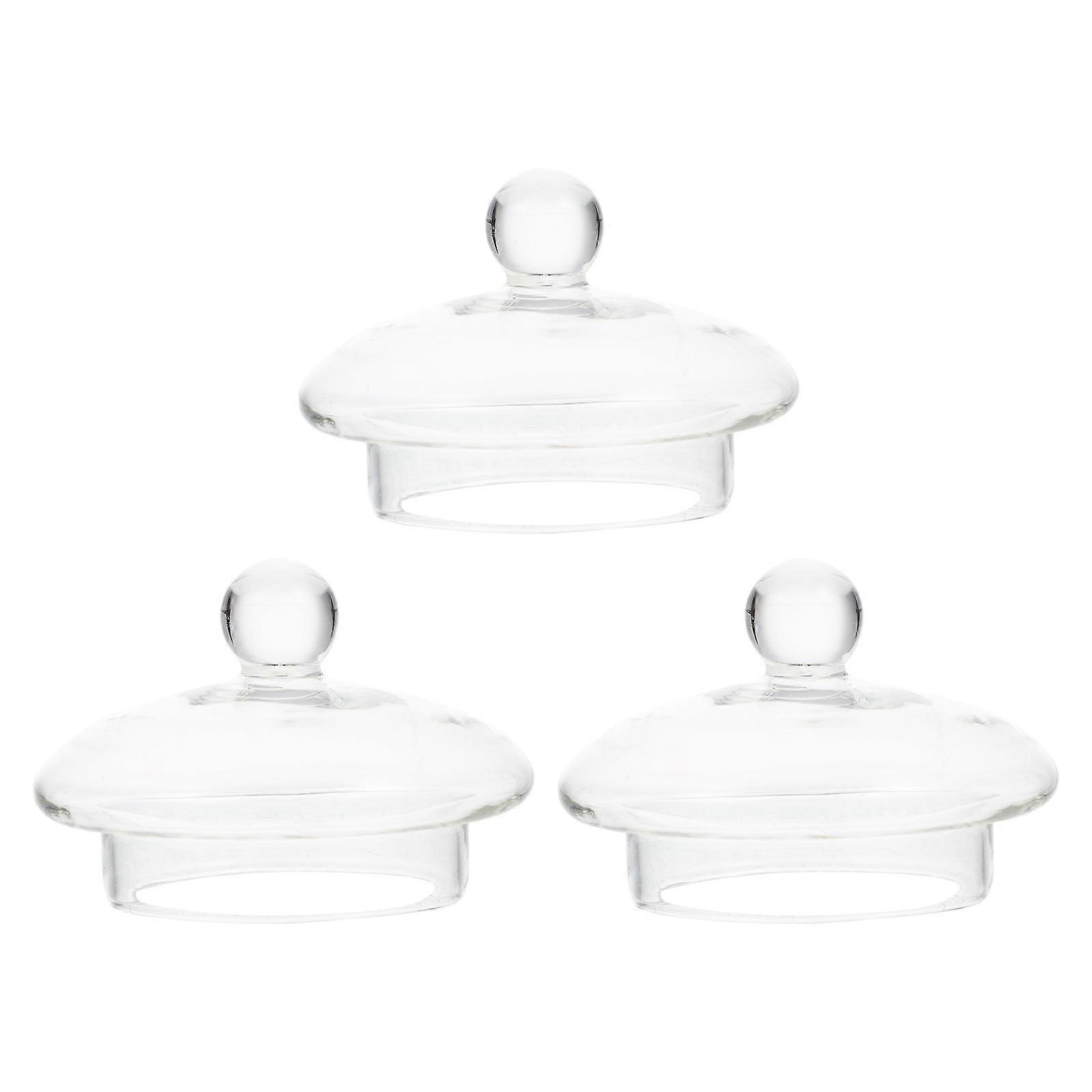 3pcs Airtight Glass Tea Strainer Lids for Teapot & Kettle Leak Proof, Easy Install, Practical Covers for Everyday Use
