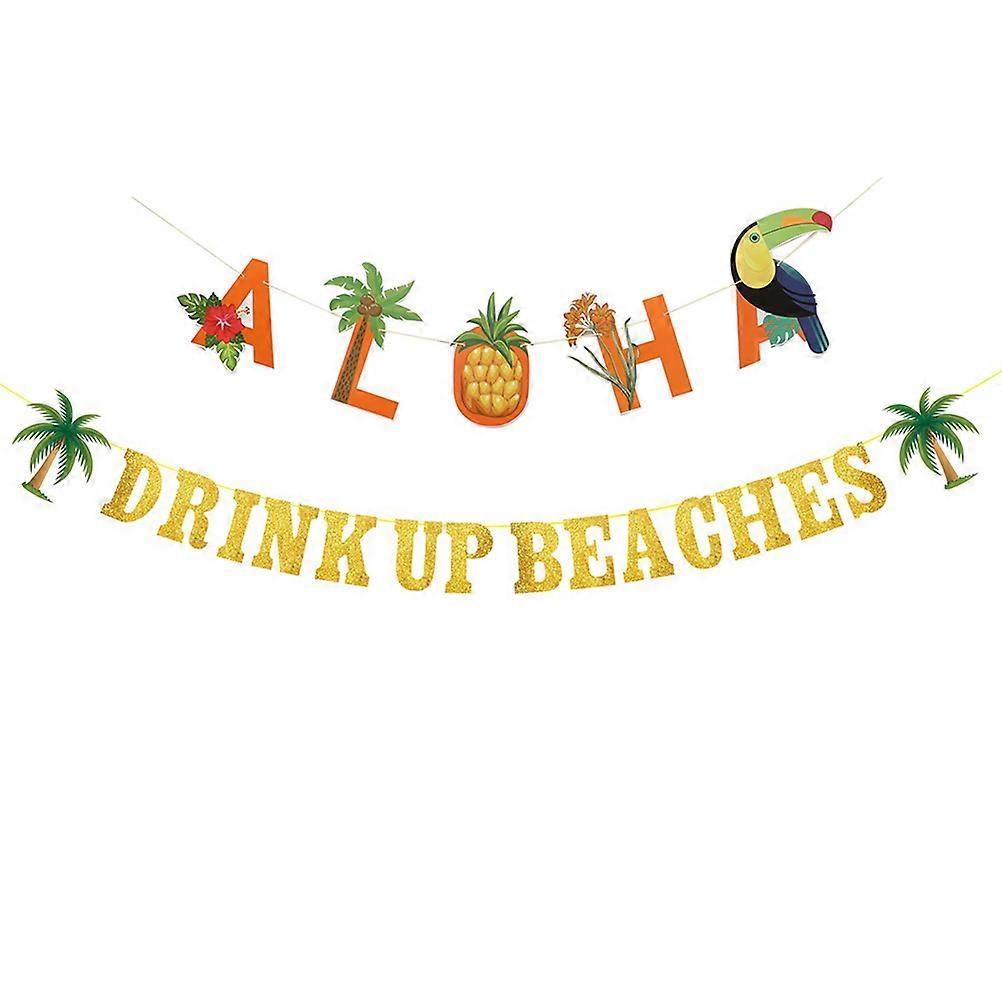 Event Banner with Hawaiian Vibes, Great for Photoshoots and Parties