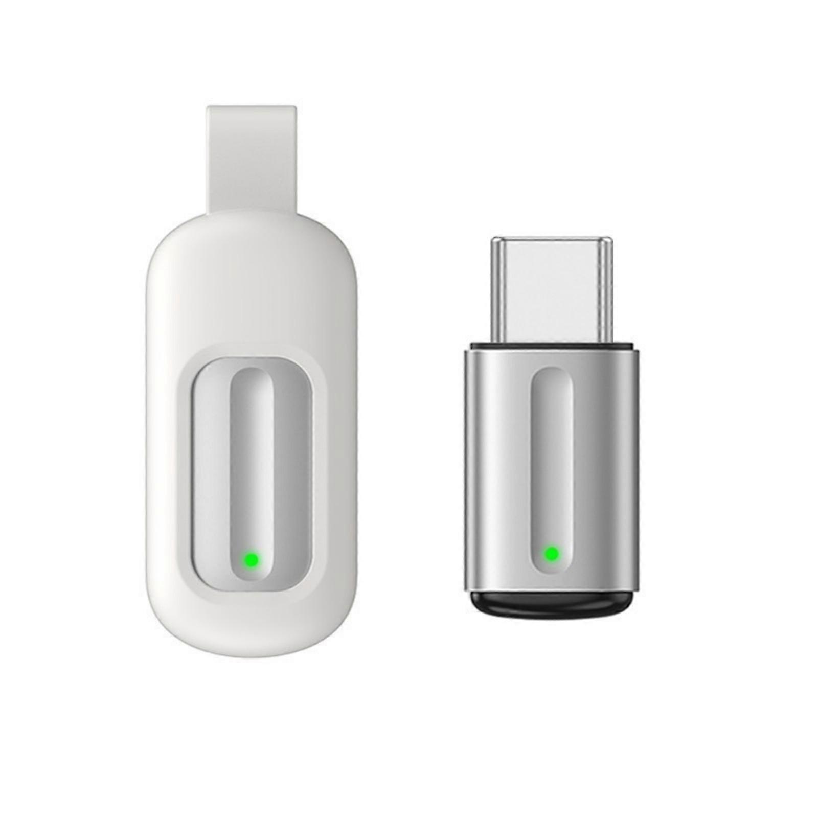 Pocket Sized Ultrared Remote Adapter Transmitter For Phone With Type C Port To Operate Home Appliances Via Dedicated App Silver