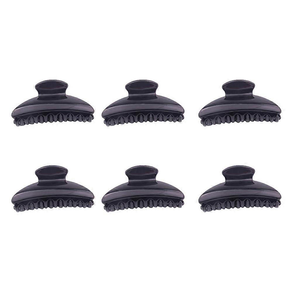 Hair Claw Clip Large Ponytail Gripper Classic Design Acrylic Material Indoor Use 6Set
